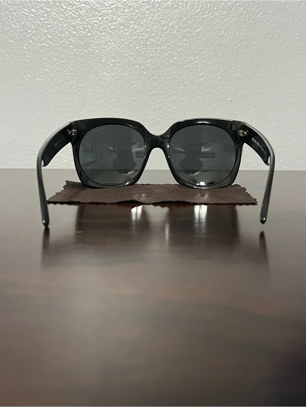 Michael Kors Black Oversized Cat-Eye Sunglasses with Stud Accents